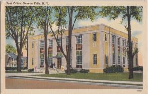 New York NY Postcard Old SENECA FALLS Post Office