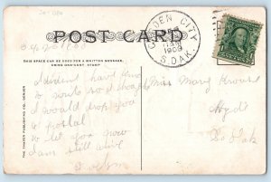 DPO Garden City South Dakota ND Postcard Humor Drop Your Nickel Please 1909