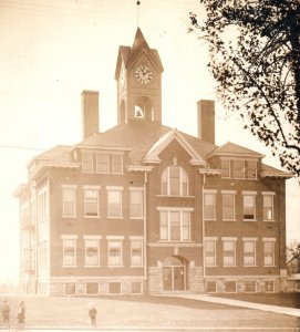 RPPC Colon MI School House Real Photo Postcard Michigan