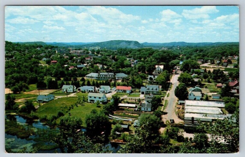 Huntsville, Ontario Muskoka From Lookout Mountain, Birdseye View Postcard #1