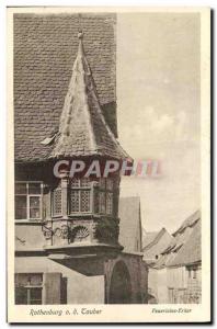 Old Postcard Rothenburg Lauber Fuerleins Erker