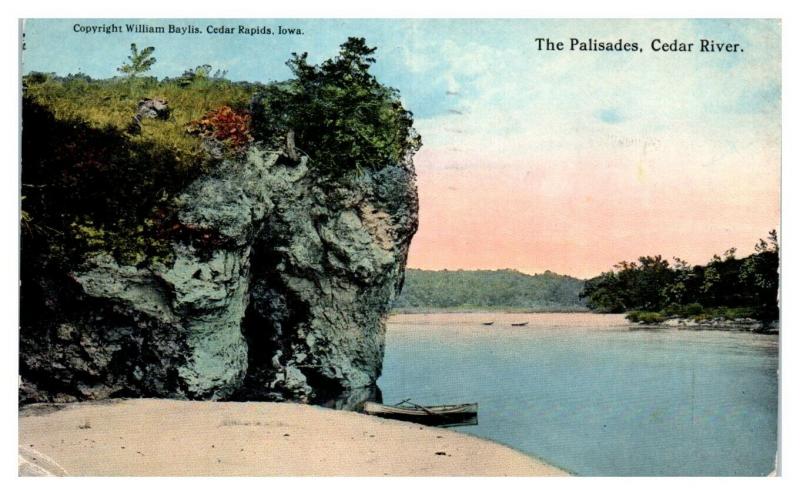 1917 The Palisades, Cedar Rapids, IA Postcard *5N9