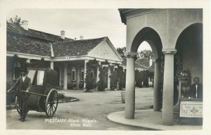 Slovakia Piešťany Piestany spa town Bad Pistyan rickshaw real photo postcard