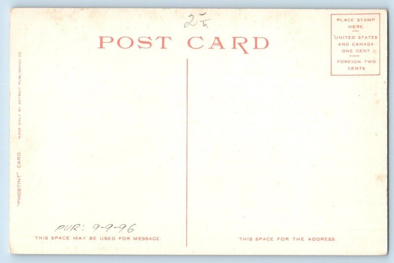 c1920 Glen Falls New York NY Vintage Postcard City Hall Building View Street