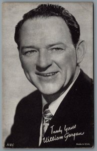 Arcade Card c1940s NBC William Gargan Actor Martin Kane, Private Eye” B