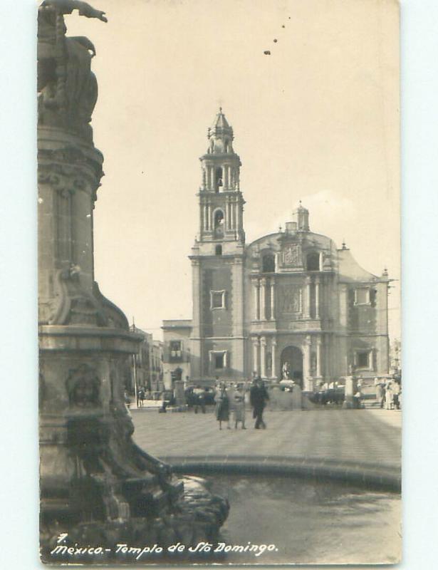 Pre-1942 rppc IGLESIA DE SANTO DOMINGO Mexico City Mexico i3796