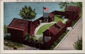 Fort Nashborough Nashville TN Postcard PC381