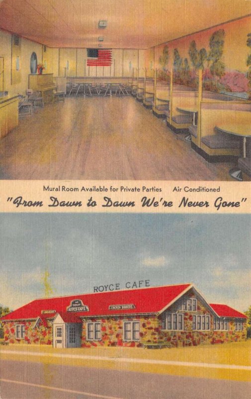 Edmond Oklahoma Royce Cafe and Mural Room Vintage Postcard AA71260