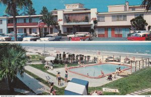 DAYTONA BEACH, Florida, 1950-1960's; Lido Beach Motel And Apartments, Swimmin...