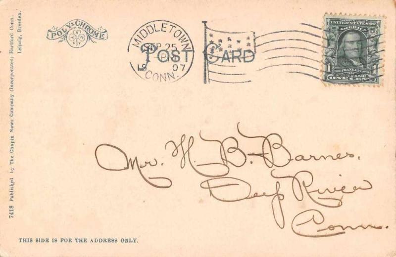 Middleown Connecticut Yacht Club Antique Postcard J59481 