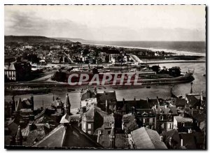 Modern Postcard Deauville flowered beach general view