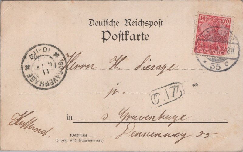 Germany Gruss aus Berlin Steglitzerstrasse Vintage Postcard B171