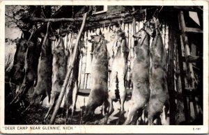 Deer Camp Near Glennie MI Hunting Vintage Postcard X56