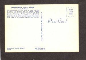 CA Trolley Car Railroad Train Streamliner LOS ANGELES Perris CALIFORNIA Postcard