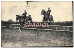 Old Postcard Horse Riding Equestrian hedge Skip Breil