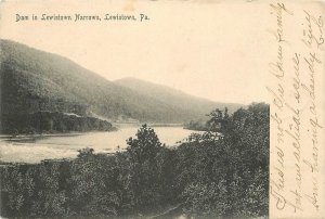 Postcard Pennsylvania Lewiston Dam Lewiston Narrows Bell undivided 23-5681