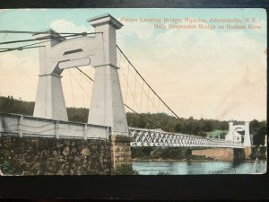 Vintage Postcard 1910 Fulson Landing Bridge Riparius Adirondacks New York