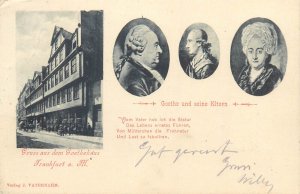 Goethe and his parents Frankfurt am Main Germany Goethe House 1902 postcard