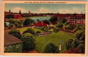 Postcard STADIUM SCENE Cambridge Massachusetts MA AM6327