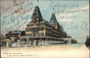 Arverne Long Island New York NY Arverne Hotel Rotograph c1910 Vintage Postcard