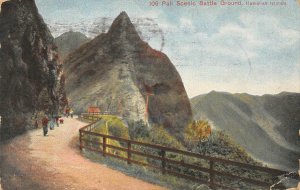 Pali Scenic Battle Ground Hawaiian Islands 1913 Island Curio Co Vintage Postcard