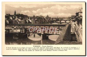 Old Postcard Firenze Ponte Vecchio