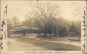 Madison NY The Leland Madison Lake c1910 Real Photo Postcard