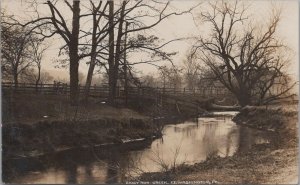 RPPC Postcard Sandy Run Creek Fort Washington PA