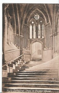 Somerset Postcard - Wells Cathedral - Steps to Chapter House     ZZ3480