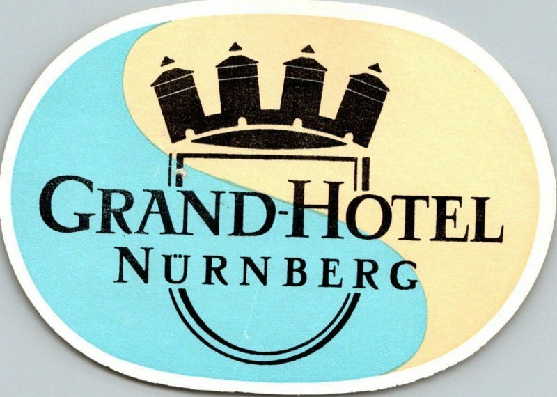 Germany Nuernberg Grand Hotel Vintage Luggage Label sk4767