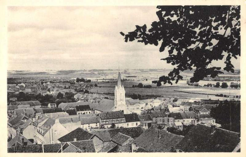 Beauraing Belgium panoramic birds eye view of area antique pc Z15966