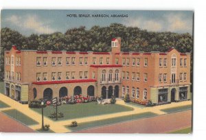 Harrison Arkansas AR Postcard 1947 Hotel Seville