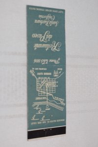 Restaurante del Paseo Santa Barbara CA Map 20 Strike Matchbook Cover