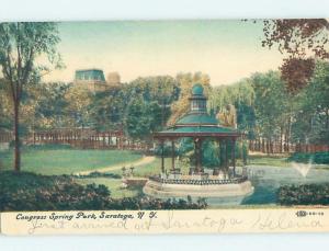 Divided-Back PARK SCENE Saratoga New York NY hk8470