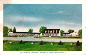 Trois-Rivieres, Quebec Canada  CASTEL DES PRES MOTEL Roadside  ca1950's Postcard