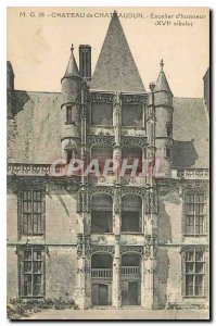 Old Postcard Chateau of Chateaudun Grand Staircase