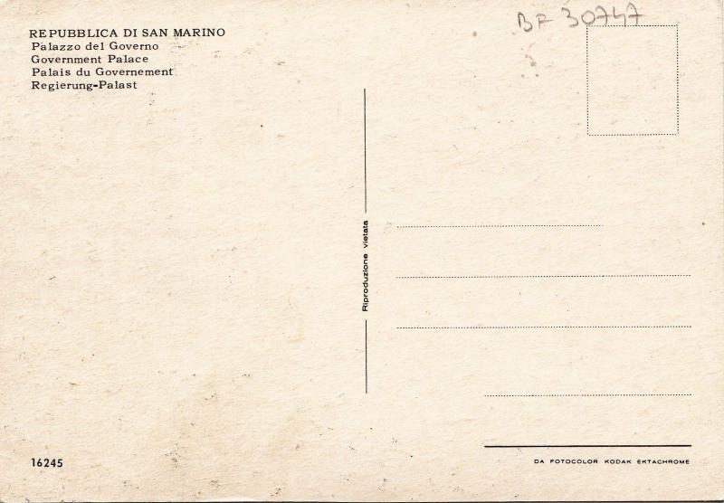 BF30747 san marino pallazzo de l governo   front/back image