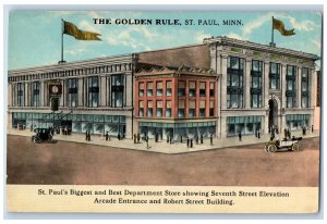 St. Paul Minnesota Postcard Golden Rule Department Store Building c1910 Vintage