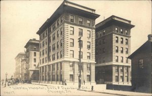 Chicago IL Wesley Hospital 24th & Dearborn CR CHILDS Real Photo Postcard