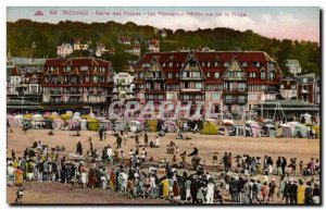 Old Postcard Trouville Queen of Beaches The NewD Hotels viewed from the Beach