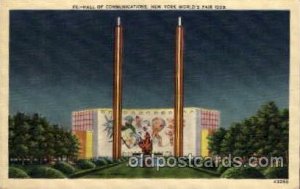 Hall of Communications New York Worlds Fair 1939 Exhibition Unused 