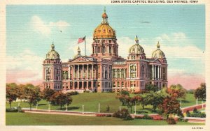 Vintage Postcard 1947 View of Iowa State Capitol Building Des Moines Iowa IA