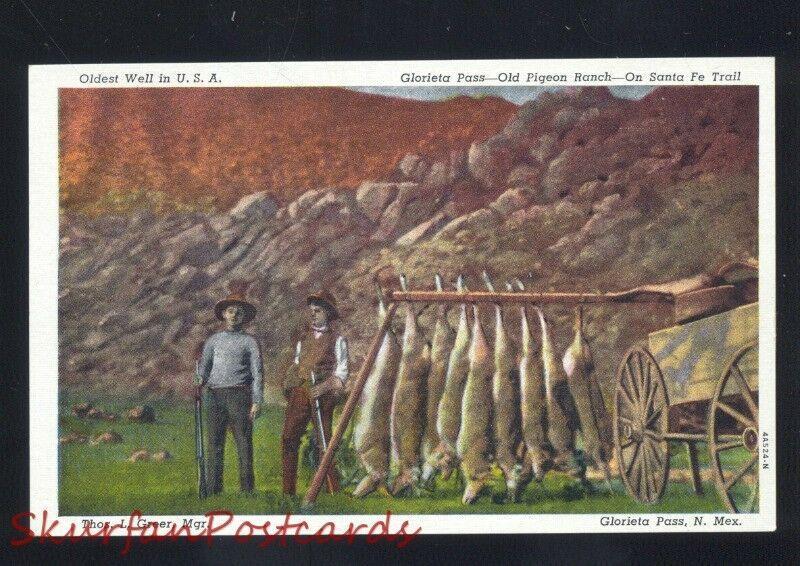 GLORIETA PASS NEW MEXICO ROUTE 66 SANTA FE TRAIL DEER HUNTING VINTAGE POSTCARD