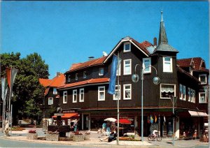 2~4X6 Postcards Braunlage, Germany STREET SCENE Squirrel Fountain DAY & NIGHT