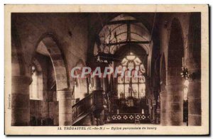 Old Postcard Tregastel Church aproissiale Bourg