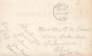381823-Panama, Miraflores, RPPC, Lock Gates in Operation, USS Maryland