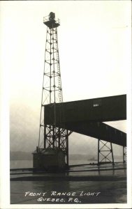 Quebec Front Range Light Lighthouse Real Photo Postcard