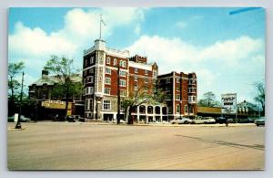 Vtg Postcard Canada Nova Scotia Kentville Cornwallis Inn Hotel 1960s Street View