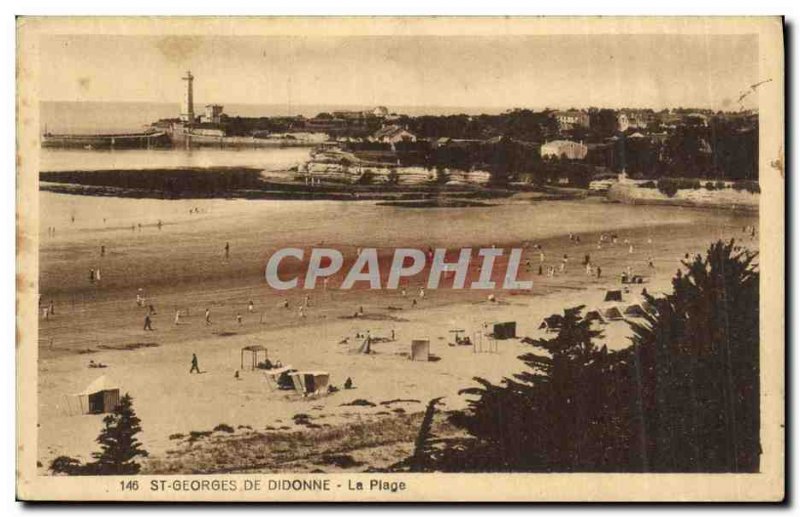 Old Postcard Charente Inferieure St Georges de Didonne The Beach