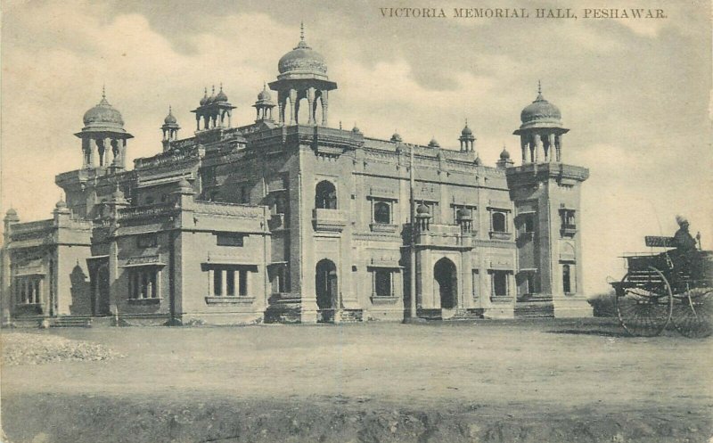 PAKISTAN Peshawar Victoria Memorial Hall early postcard